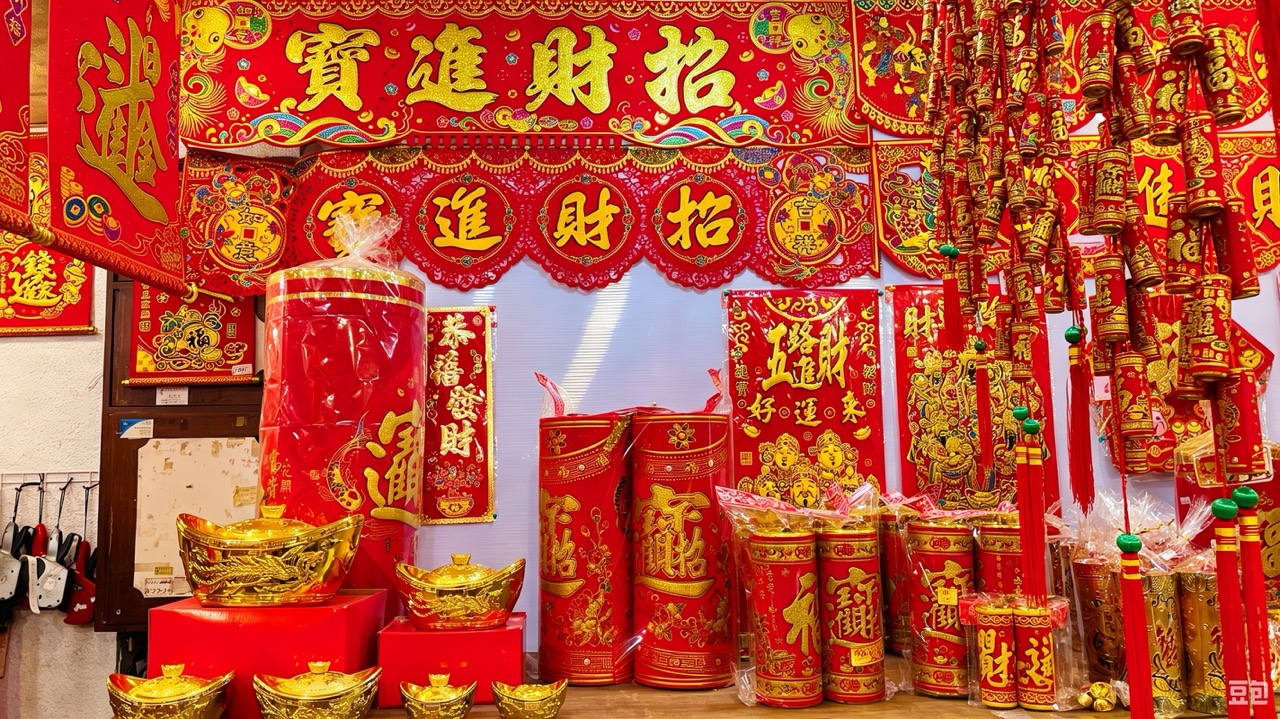大型招財掛飾展示